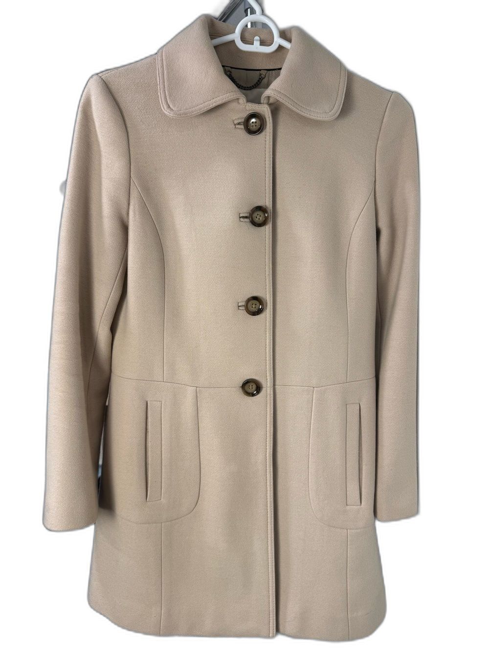Banana Republic Italian Wool Camel Car Coat XS Quiet Luxury